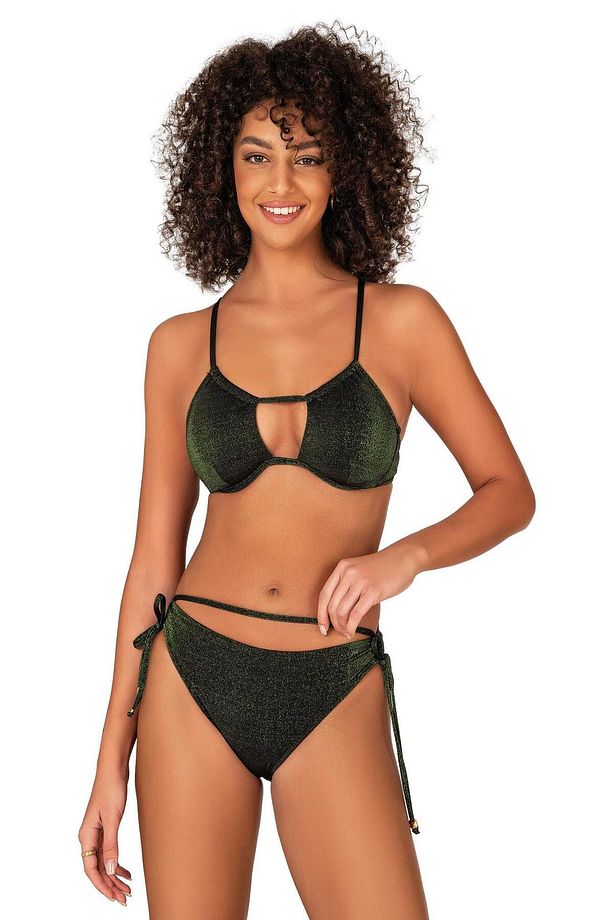 Kadın Ip Detaylı Simli Bikini Takımı - 1