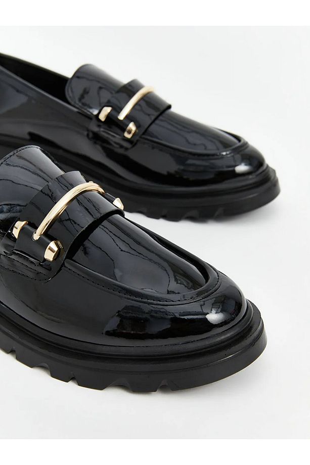 LCW STEPS  Deri Görünümlü Metal Aplike Detaylı Kadın Loafer Ayakkabı - 3