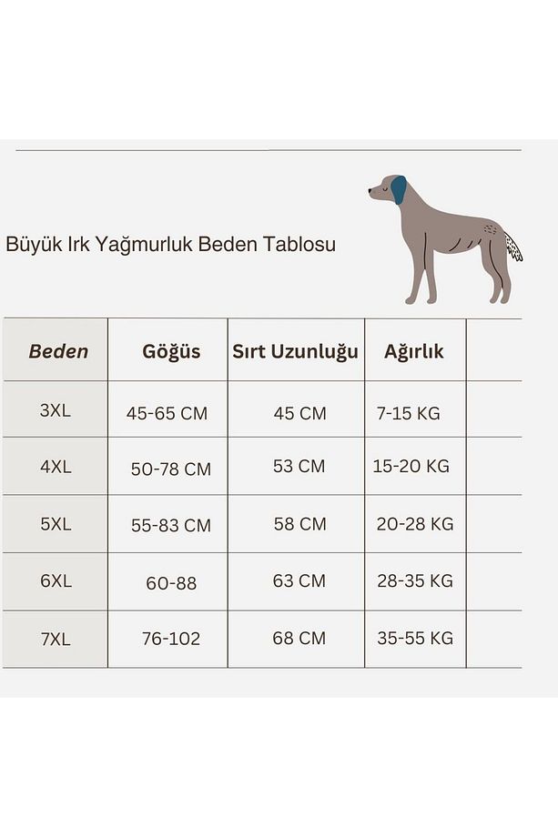 Büyük Irk Köpek Yağmurluğu, Köpek Yağmurluğu, Su Geçirmez Köpek Montu, Kırmızı 9-55kg - 3