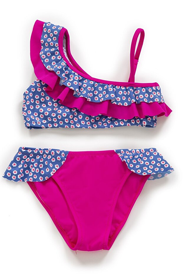 مجموعة بيكيني منقوشة للفتيات - 1