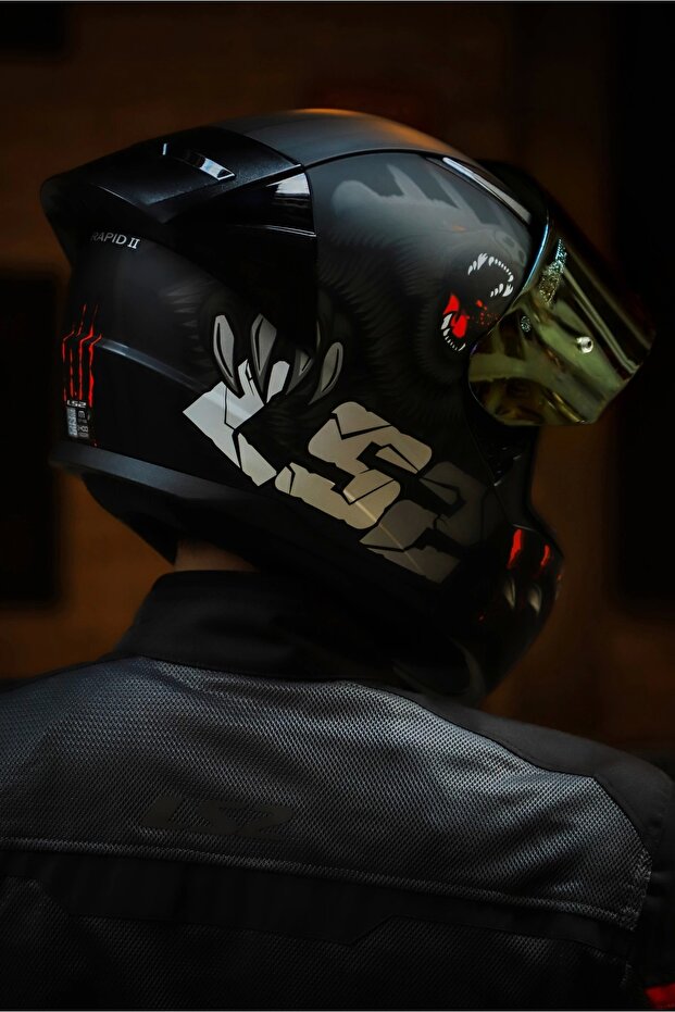Rapıd 2 Race Clawn Mat Siyah-gri-kır Kask - 6