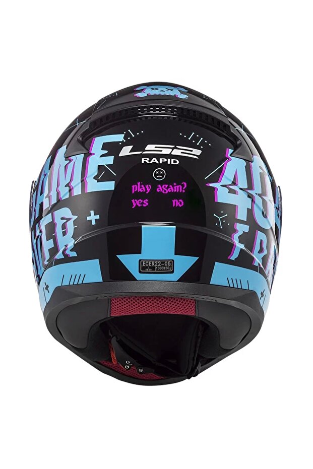 RAPID PLAYER SİYAH-MAVİ KASK - 3