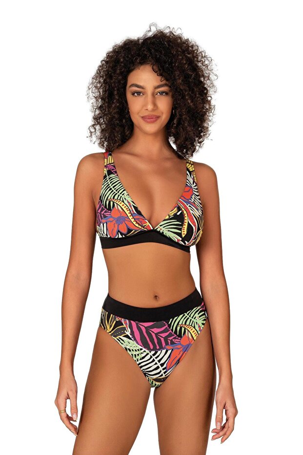 Women's Shaping / Sculpting Patterned Bikini Set