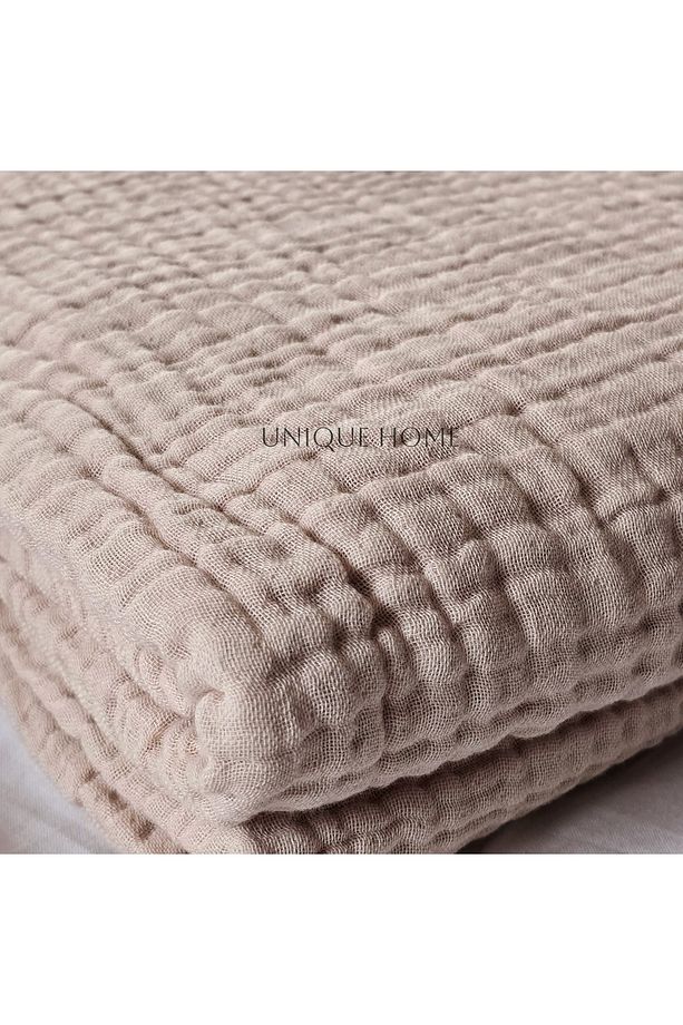 Pembe %100 Pamuk Çok Amaçlı Müslin Örtü / Tek Kişilik 170x240 - 1