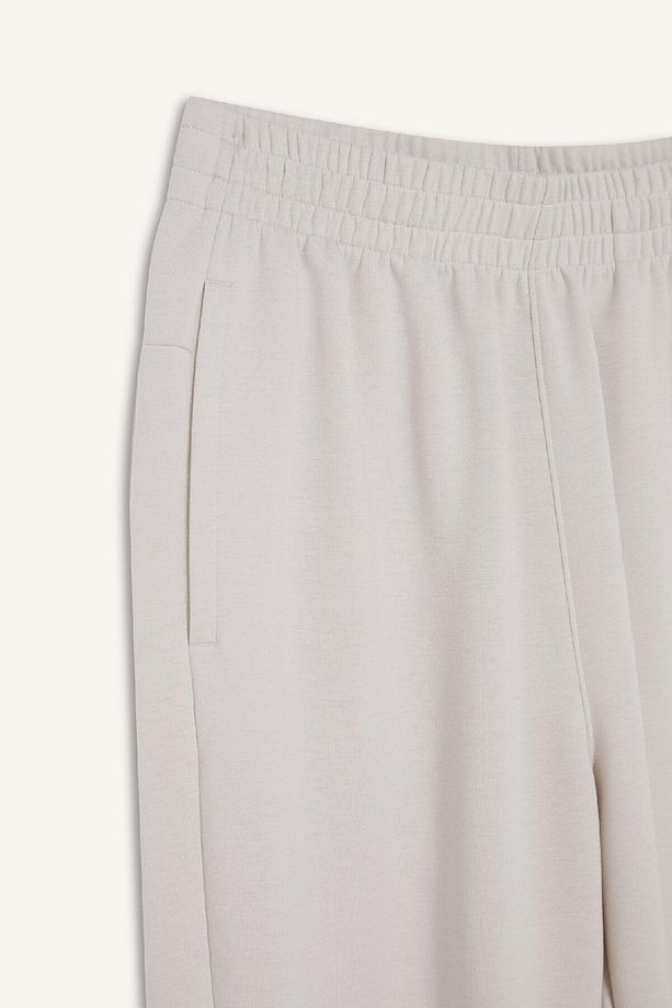 Fit Standart Fit Sporcu Jogger Eşofman Altı Skuba Dalgıç Kumaş Beli Bağcıklı Lastikli Paça D7 - 8