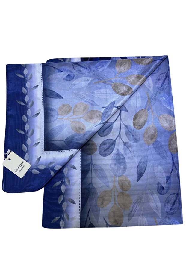 Sparkling Leaf Pattern Silky Efsun Shawl - 3