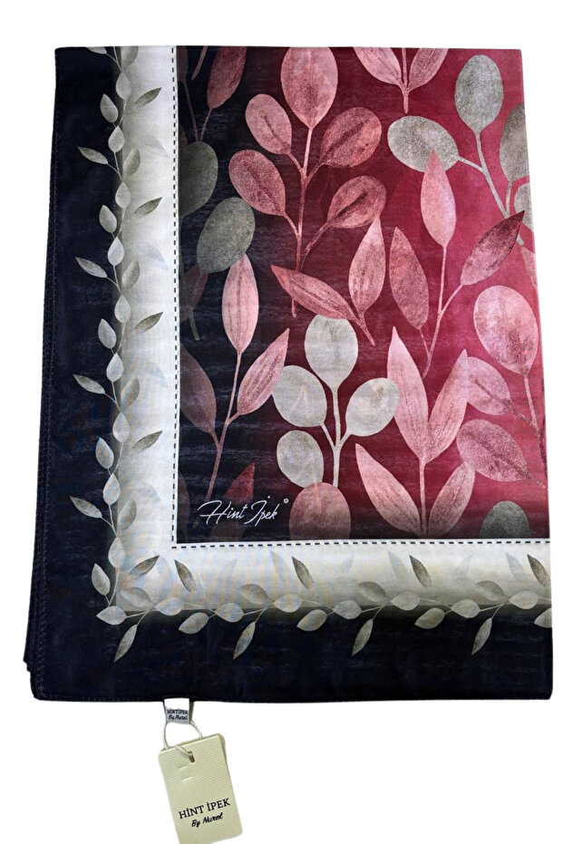 Sparkling Leaf Pattern Silky Efsun Shawl - 1