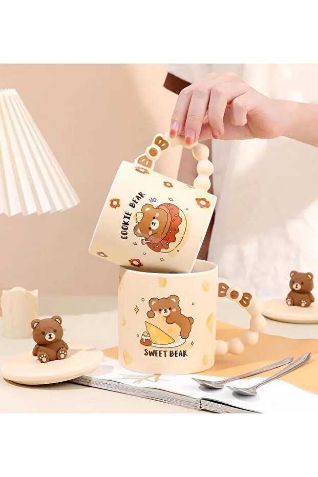 كوب سيراميك ممتع بنمط تيدي بير - 5