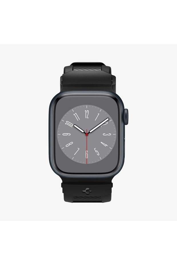 Apple Watch 42mm Seri 12/11/10 Uyumlu Kordon Band Sağlam Bant Mat Siyah - AMP02855