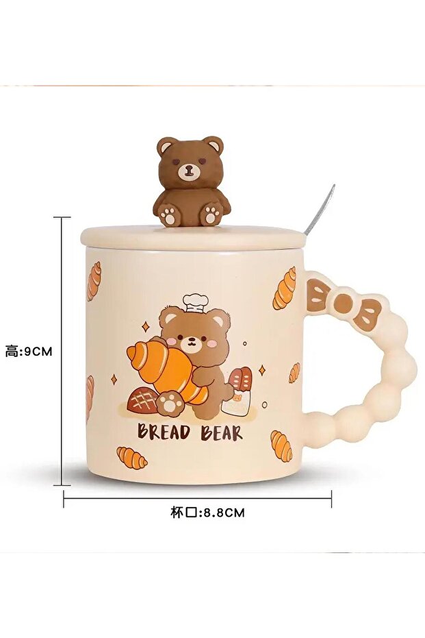 كوب سيراميك ممتع بنمط تيدي بير - 3