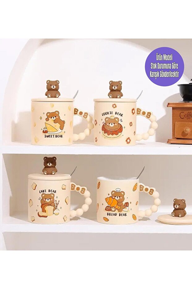 كوب سيراميك ممتع بنمط تيدي بير - 1