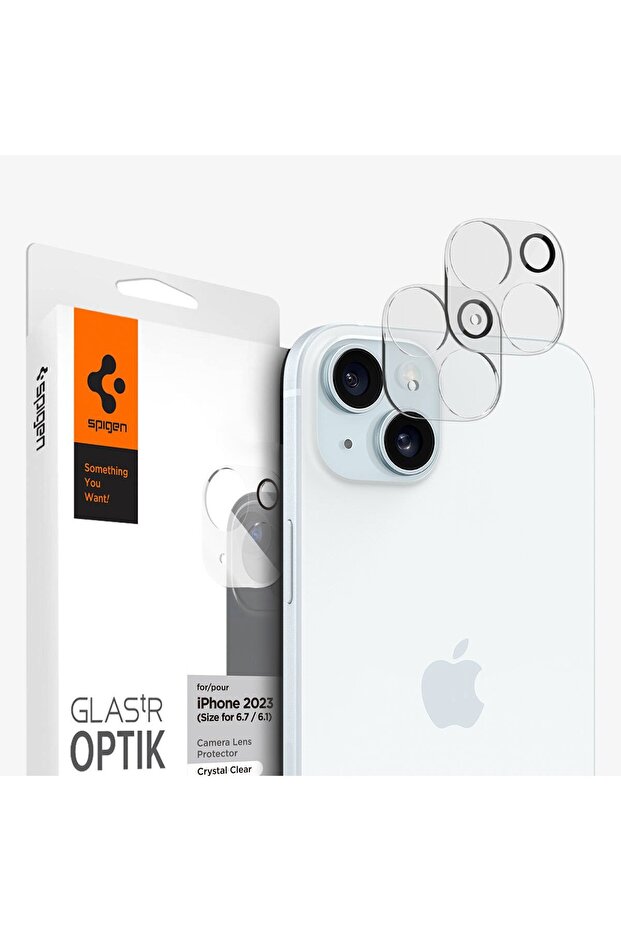 iPhone 15/15 Plus/14/14 Plus Kamera Lens Camı Koruyucu GLAS.tR Optik 2 Adet Crystal Clear - AGL06916 - 1