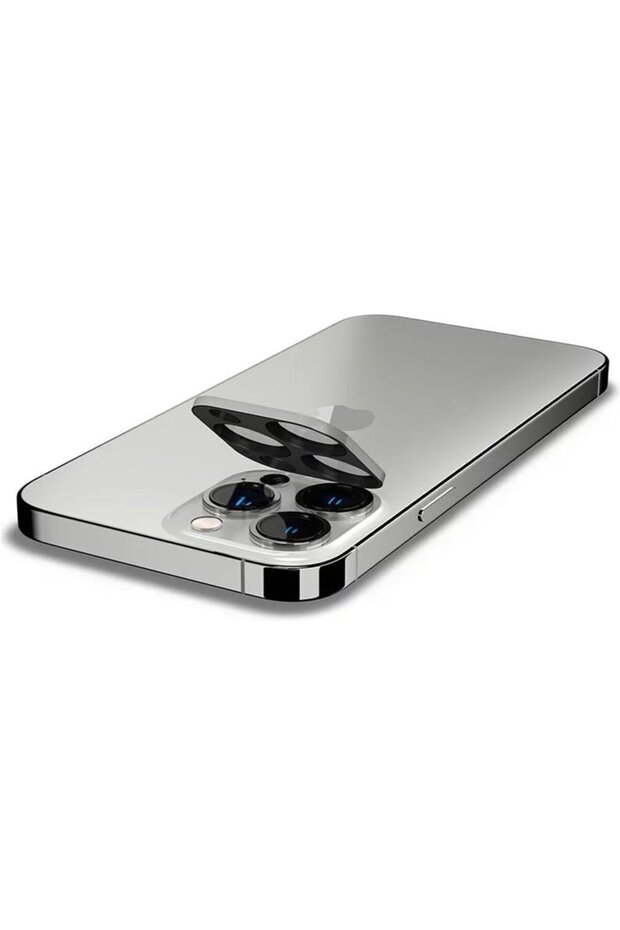 iPhone 13 Pro / 13 Pro Max Kamera Lens Camı Koruyucu GLAS.tR Optik (2 Adet) Silver - AGL04033 - 4