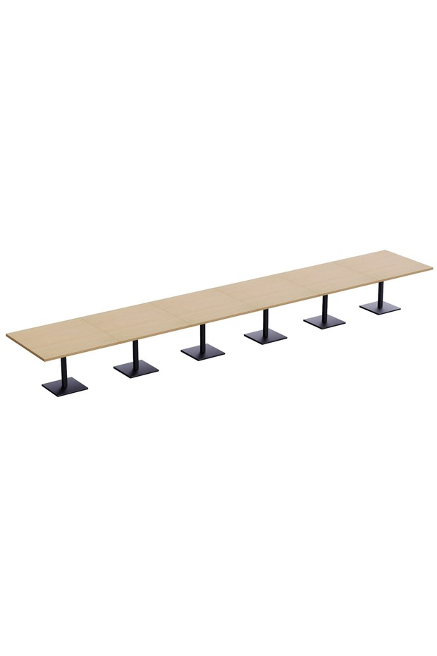 Ristoran Bar Table Square Base - 24 Seater Cocktail Bistro Table for Pub, Living Room-Oak