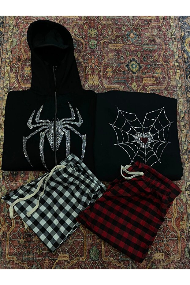 بنطال رياضي ذو مربعات حمراء - 2