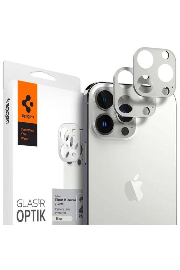 iPhone 13 Pro / 13 Pro Max Kamera Lens Camı Koruyucu GLAS.tR Optik (2 Adet) Silver - AGL04033 - 1