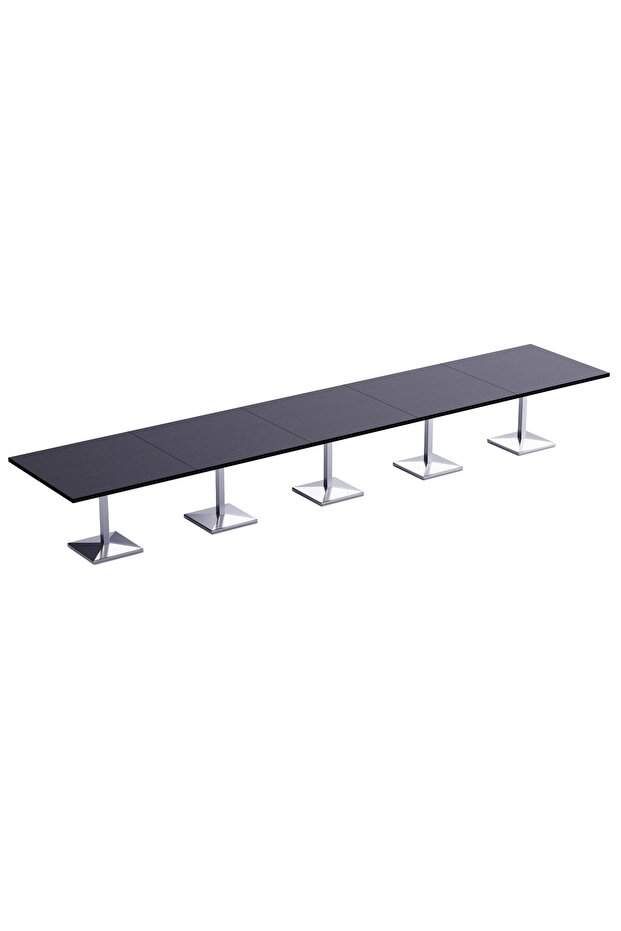 Ristoran 500PE-600 20 Seater Square Modular Pantry Table - Black