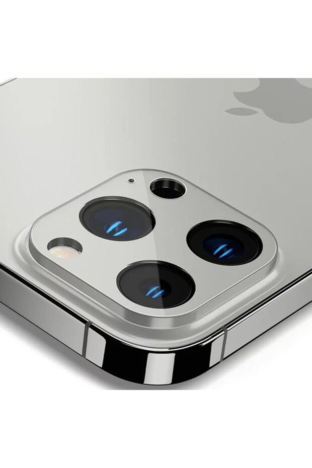 iPhone 13 Pro / 13 Pro Max Kamera Lens Camı Koruyucu GLAS.tR Optik (2 Adet) Silver - AGL04033 - 3