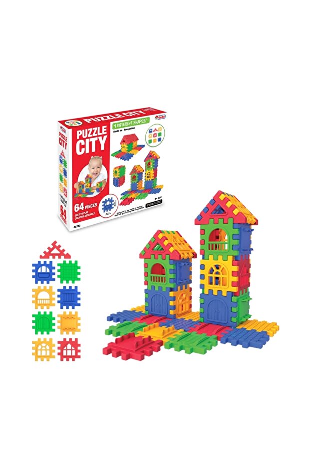 03702 Puzzle City 64 Parça -Dede - 1