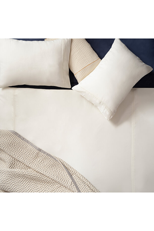 Mıno Ecru Double 100% Cotton Duvet Cover Set