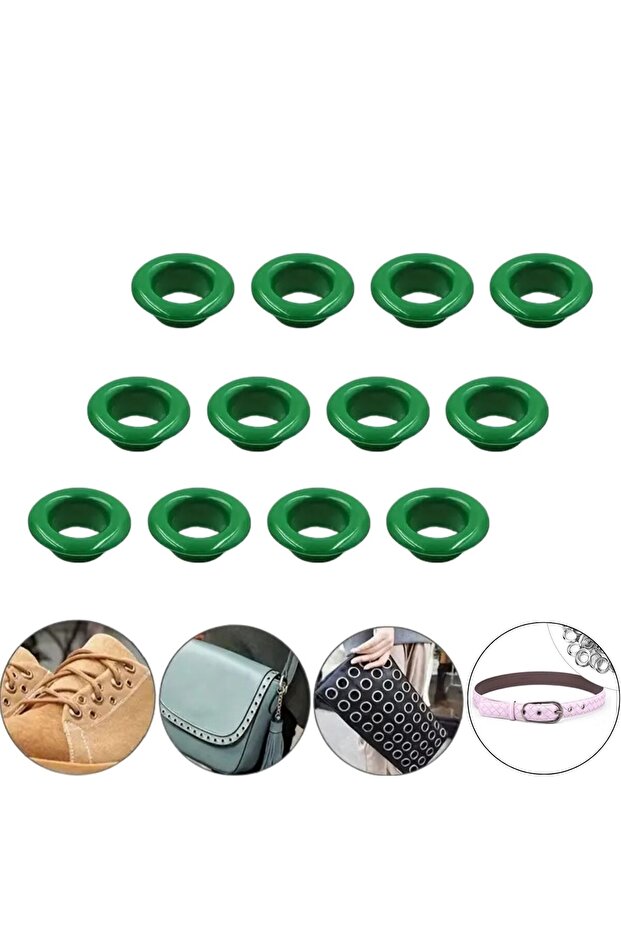 Eyelets and Sequins, No: 2 -[4,5 mm] - [100 Sets], Green