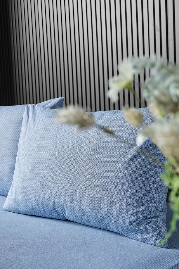 Pure Touch Nevresim Takımı Çift Kişillik Mavi - 6