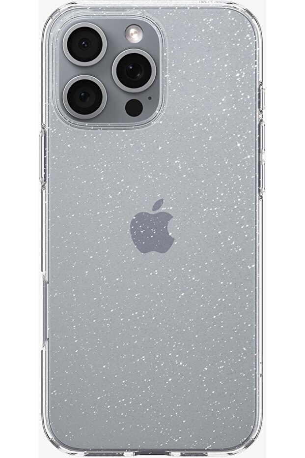 حافظة لهاتف آيفون 16 برو - لامعة بالكريستال السائل - 1