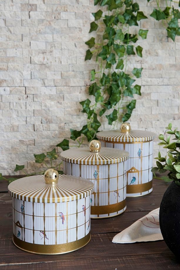 Erb30t7 Yuvarlak Kutu Ø140, Topuz Kulp, 3 Lü Set, Bird Cage - 2