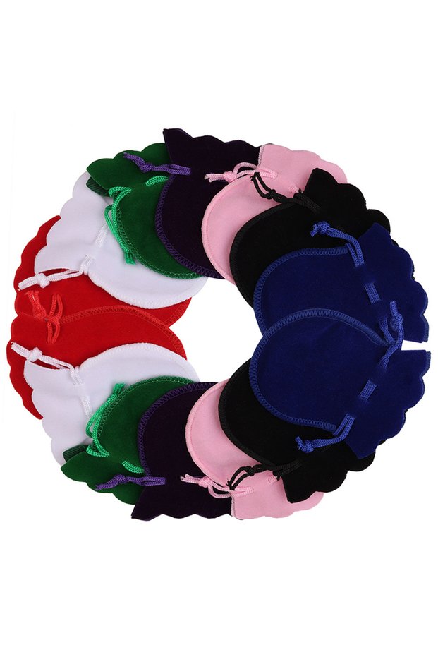 7x9cm mix 10pcs/lot Gourd Pouch Velvet Gifts Bag Drawstring Nylon Rope Soft Jewelry Packaging Weddin