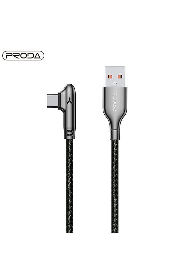 30 Watt Oyuncu Şarj Kablosu Usb Type-C 5.0 Amper 90 Derece Halat Kablo - 2