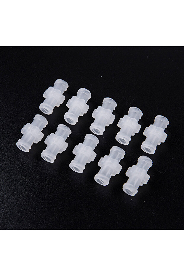10PCS 10PCS Transparent Female To Female Coupler Luer Syringe Connector Easy To Use Plastic for Pneu