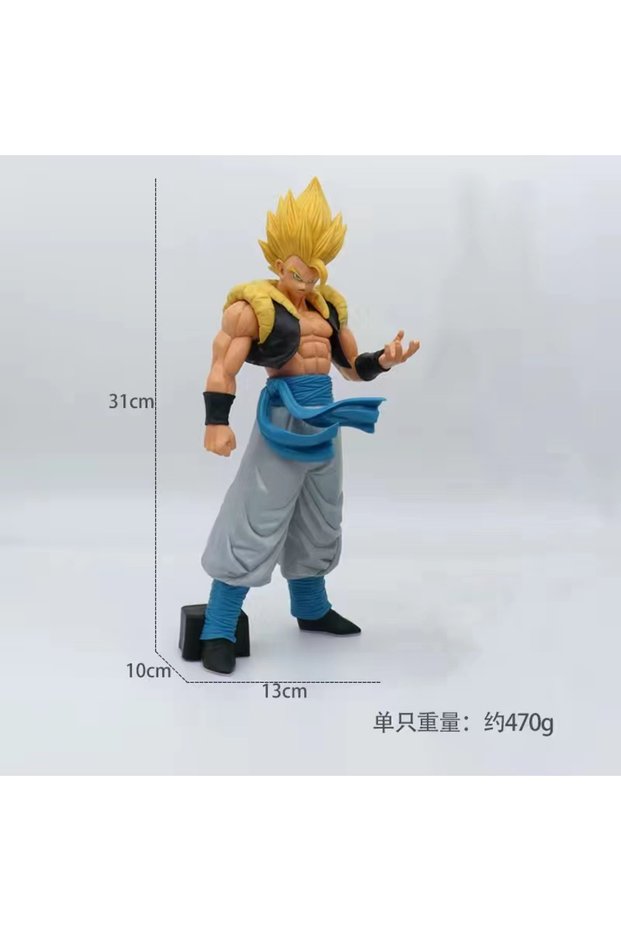 Bandai No box yellow 31CM Dragon Ball Z Anime Action Figure Super Blue Gogeta Grandista Saiyan Figu