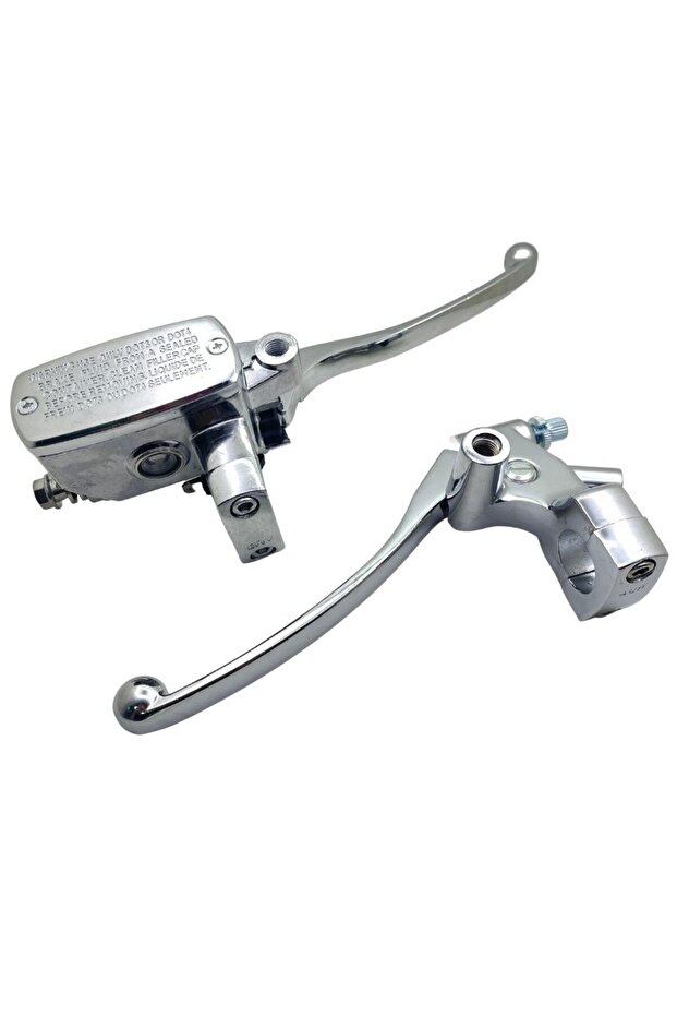 Universal Chrome 25MM Motorcycle Brake Clutch Lever Master Cylinder Reservoir For Honda Steed 400...