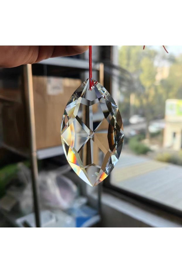 50mm clear 1pc Clear Crystal Horse Eyes Hanging Pendants Glass Refraction Prism Sun Catcher Chandeli
