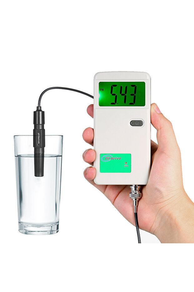 جهاز قياس درجة الحموضة الأبيض عالي الدقة الرقمي مع شاشة عرض خلفية وجهاز اختبار جودة المياه - 1