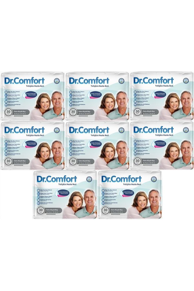 Extra Large 240 Pcs - Adult Patient Diapers with Textile Surface XL Waistband