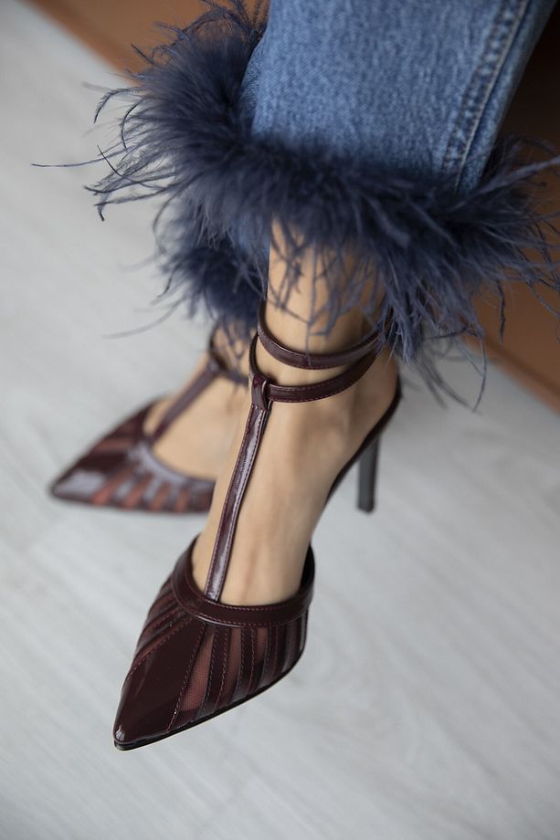 ares fileli stiletto topuklu kadın ayakkabı 8,5 cm - 3