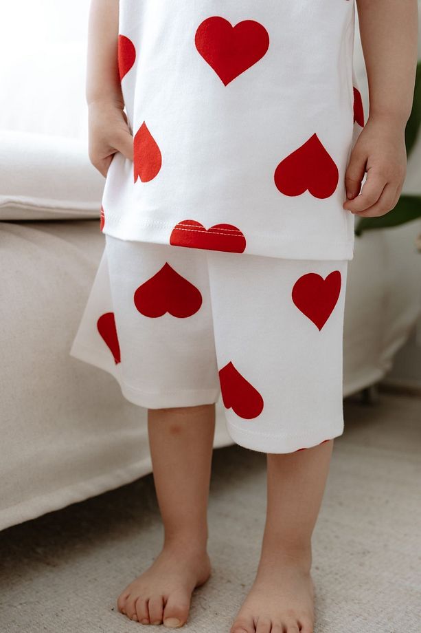 %100 Pamuk Kalpli Bebek Ve Çocuk Şortlu Pijama Takımı - 5