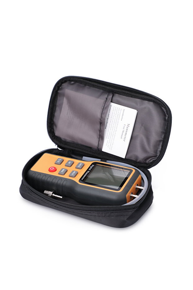 Digital Manometer ℃ ℉ Switchable 12 Pressure Units LCD Display Adjustable Temperature Tool Pipes... - 1