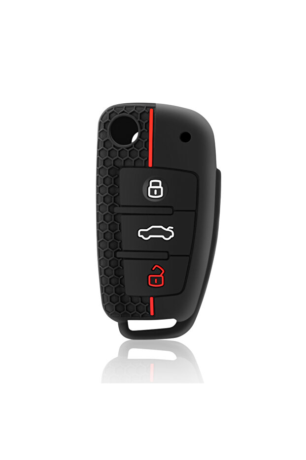 black Silicone Car Key Fob Cover For Audi A1 A3 A6 C5 C6 Q3 Q2 Q7 TT TTS R8 S3 S6 RS3 RS6 A4