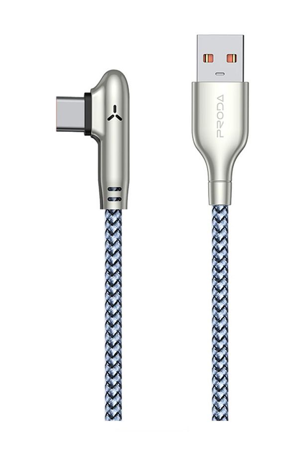 30 Watt Oyuncu Şarj Kablosu Usb Type-C 5.0 Amper 90 Derece Halat Kablo - 1