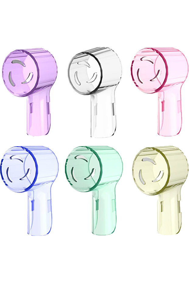 6pcs Multicolor Toothbrush Dustproof Covers Caps Compatible with Braun Oral B Replacement Heads and