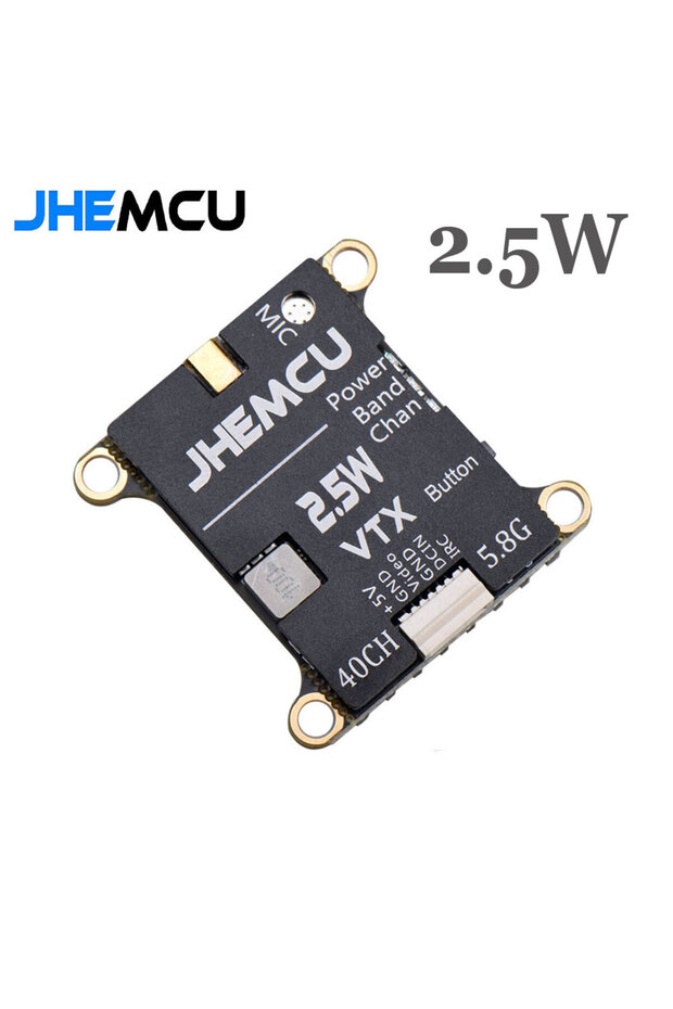 جهاز إرسال FPV قابل للتعديل JHEMCU 2.5W VTX 5.8G 40CH ميكروفون مدمج ومشتت حراري 2-6S 30X30mm f...