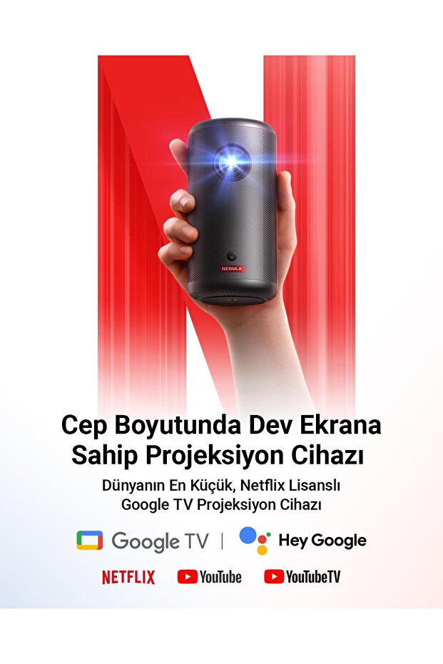 Nebula Capsule 3 Akıllı Taşınabilir Projeksiyon Cihazı - 1080P - D2425 - 2