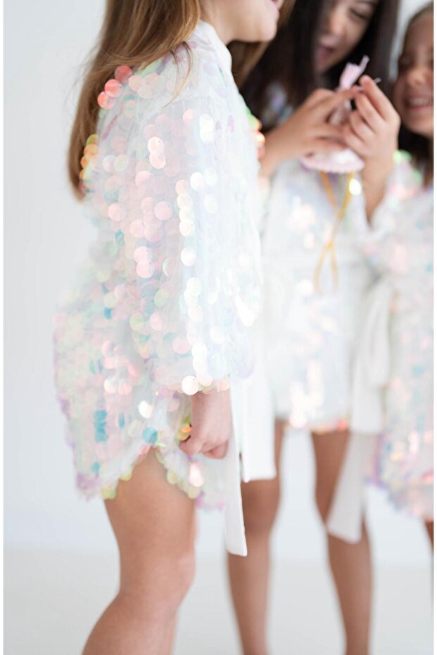 beyaz pullu kimono - 2