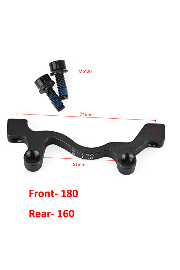 محول قرص الفرامل الهيدروليكي طراز B Zoom XTECH HB100 مقاس 140/160/180 مم مع دعامة الفرجار الأمامية والخلفية