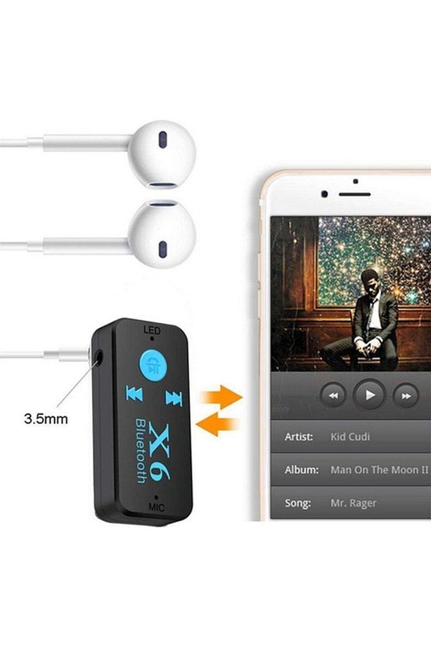 Case 4u Bluetooth Müzik Alıcısı 3.5 Mm Aux Adaptör Araç Kiti 3in1 - Cyber An-6999 X6 - 2