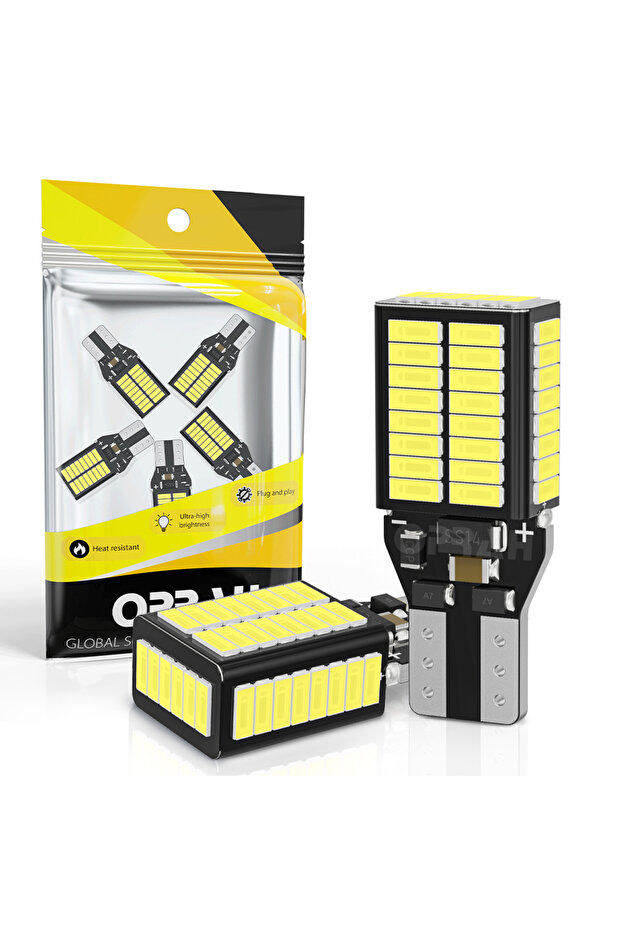 لمبات LED بيضاء من Oprah مكونة من قطعتين Canbus بدون خطأ T15 W16W 4014 54SMD 2800LM بديلة للنسخ الاحتياطي للسيارة والرجوع للخلف