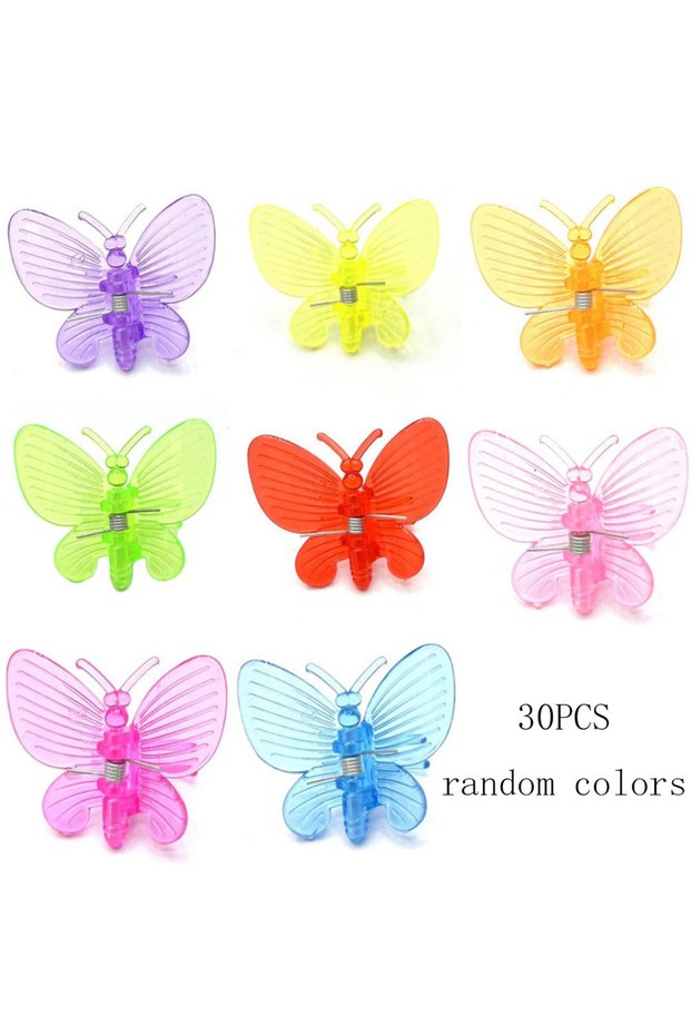 30pcs mix 30pcs Colorful Orchid Clips Butterfly Clamps Garden Plants Vine Climbing Fixed Support Pla