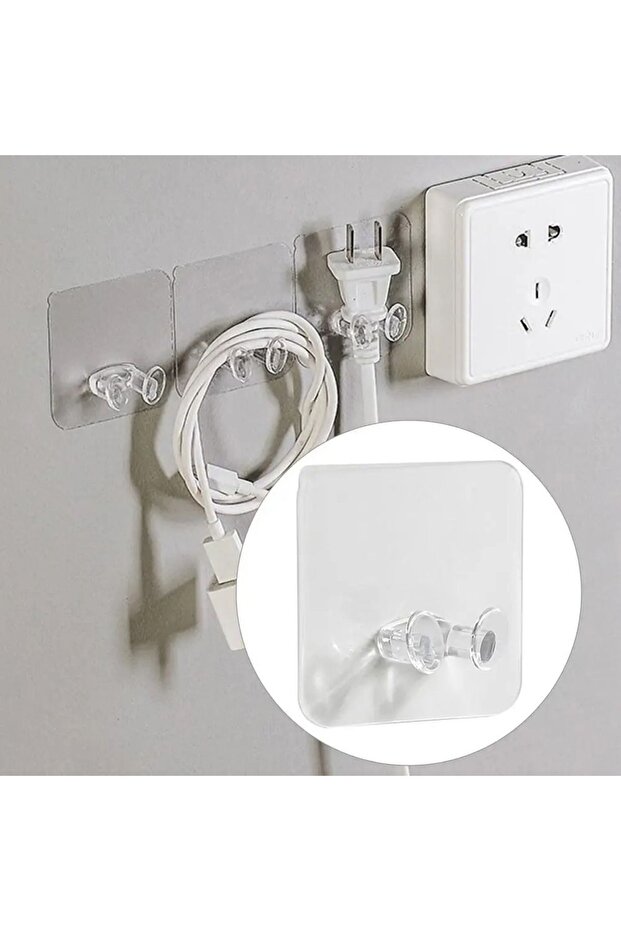 10 قطع من أشرطة قابس الكابلات ذاتية اللصق - منظم المقبس ومنظم الحلاقة - 6